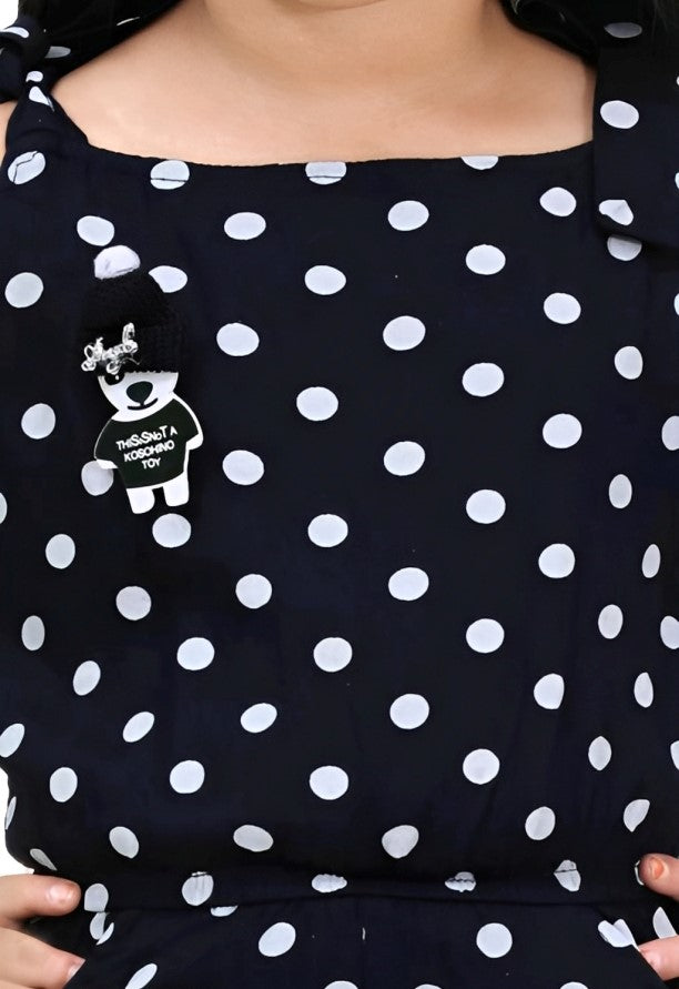 Shiidal Dungaree For Girls Casual Printed Cotton Blend
